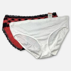 Jenni, Jockey NEW Women's 2 Pack Bundle Panties SZ XXXL Red Black White